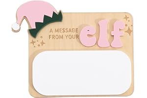 Message from Your Elf - Reusable Dry Erase Board for Christmas, Home Table Decorations, Christmas Elves Sign, Message from Yo