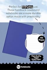 nu: Office A4 Casebound Manuscript Notebook 96 Sheets Blue Pack of 3 view 2