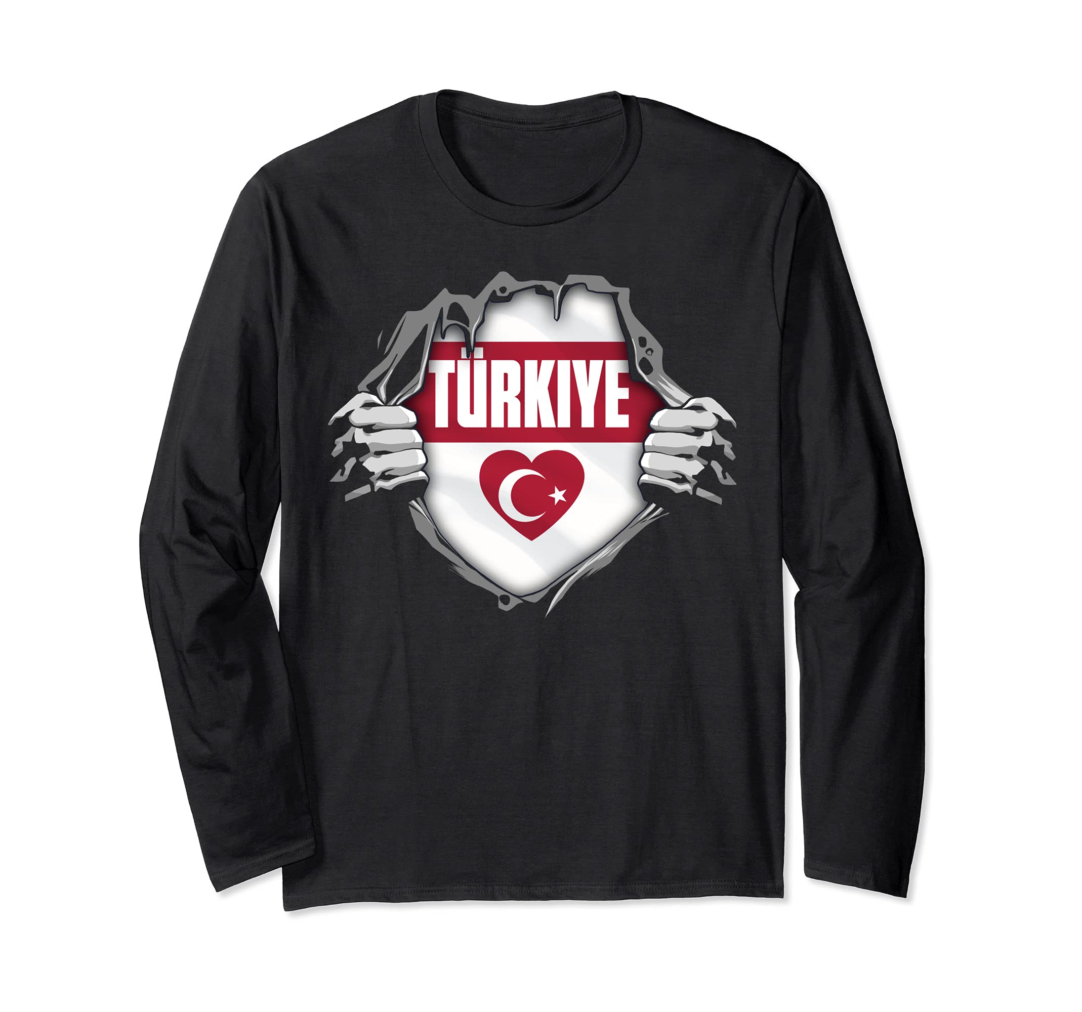 Turkey Turkish National Flag I Love Turkey Long Sleeve T-Shirt