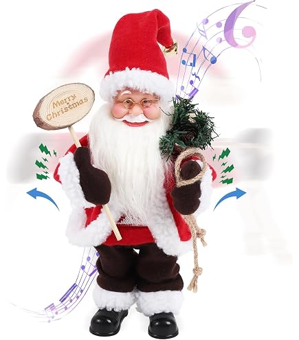 Père Noël Dansant Twerk 28 Cm Avec Musique - Jouet Drôle Décoration Fête De Noël