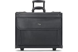 SOLO NEW YORK Solo Classic Rolling Hard Sided Catalog Case With Dual Combination Locks, Black