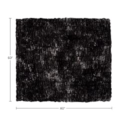 Lavish Home Oversized Ruched Faux Fur Blanket