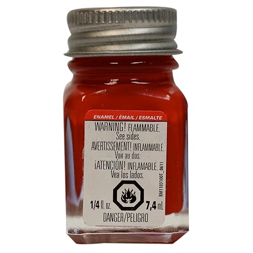 Testors 1150TT Enamel Paint, 0.25 Oz, Flat Red