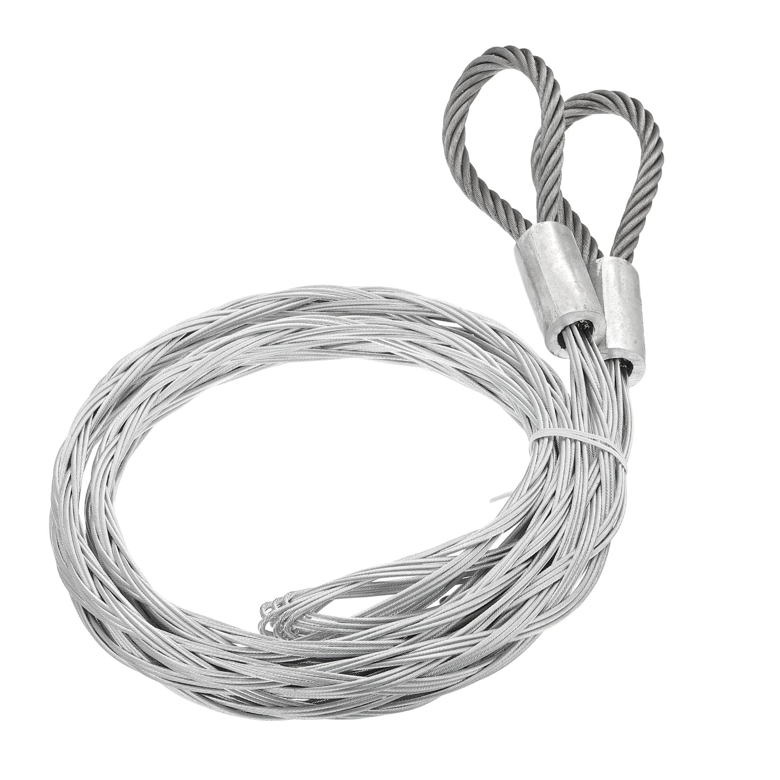 PATIKIL Cable Pulling Grip for 40-50mm (1.56"-1.95") OD Cord, Mesh Metal Double Side Wire Puller Socks Anti-Slip Electrical Sleeve Strand for Light and Heavy Cables, Silver