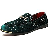 LCQL Men's Luxury Velvet Penny Loafer Shoes Noble Slip-on Suede Loafers Smoking Slippers Plus Size 7-13