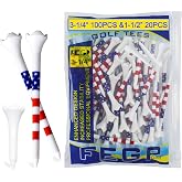 Golf Tees Professional Plastic Golf Tees 3-1/4" &amp; 1-1/2"- 120 Pcs, 4-Prong Golf Tees Plastic, Minimize Friction and Side Spin,Enhanced Durability &amp; Stability, Unbreakable Long Plastic Tees