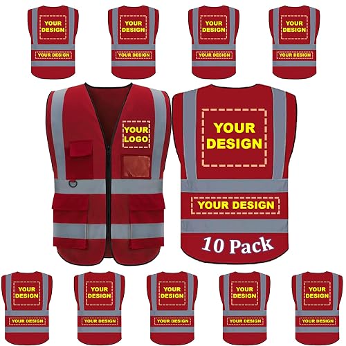 Custom Logo Safety Vest Class 2 High Visibility Reflective Vest with ...