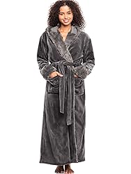 Alexander Del Rossa Women's Faux Fur Feather Hooded