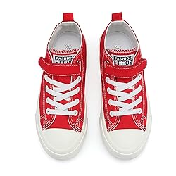 Fefoe Kids Red Shoes for Boys Running Canvas
