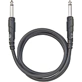 D'Addario Guitar Patch Cable 3 ft Straight, 1-Pack | D'Addario patch cables deliver clean signal, compact pedalboard routing, durable connectors and stage-ready performance.
