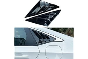 KEALAS for 11th Gen Civic Sedan Sport Style Rear Side Window Louvers Air Vent Scoop Shades Cover Trim for Honda Civic Sedan 2022 2023 2024 2025-Glossy Black
