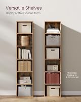 VASAGLE 6-Tier Bookcase 24x40x178.5 cm Rustic Brown LBC167K01 view 3