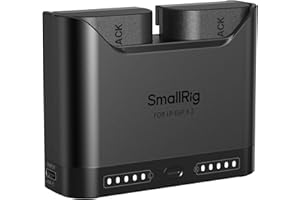 SMALLRIG LP-E6P Camera Battery Set for Canon, 22.5W Dual Slot Charger with 2520mAh Batteries, Full Compatible with Canon R6 M