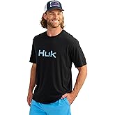 HUK Mens Performance Fishing Logo Tee, Short Sleeve, Quick-Dry