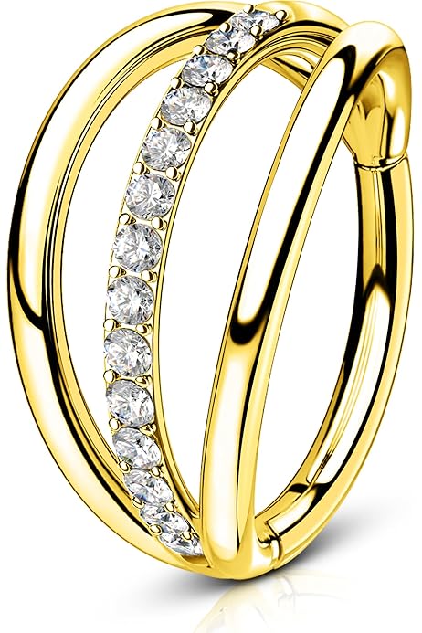 Anelli Con Perline Prigioniere In Acciaio Inossidabile 304 - Foto 3