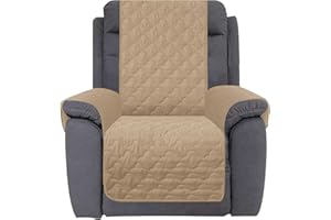 CHHKON Waterproof Nonslip Recliner Cover Stay in Place, Dog Couch Chair Cover Furniture Protector, Ideal Loveseat Slipcovers for Pets and Kids (Sand, 30'')