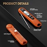 DOQAUS Meat Thermometer 3S Instant Read Backlit Foldable Probe 304 Stainless view 6