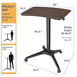 HAOOAH Pneumatic Adjustable Height Desk, Laptop