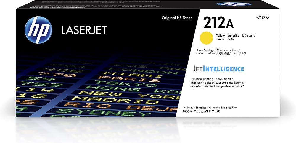 HP W2122A 212A Yellow Original LaserJet Toner Cartridge 4500 Pages