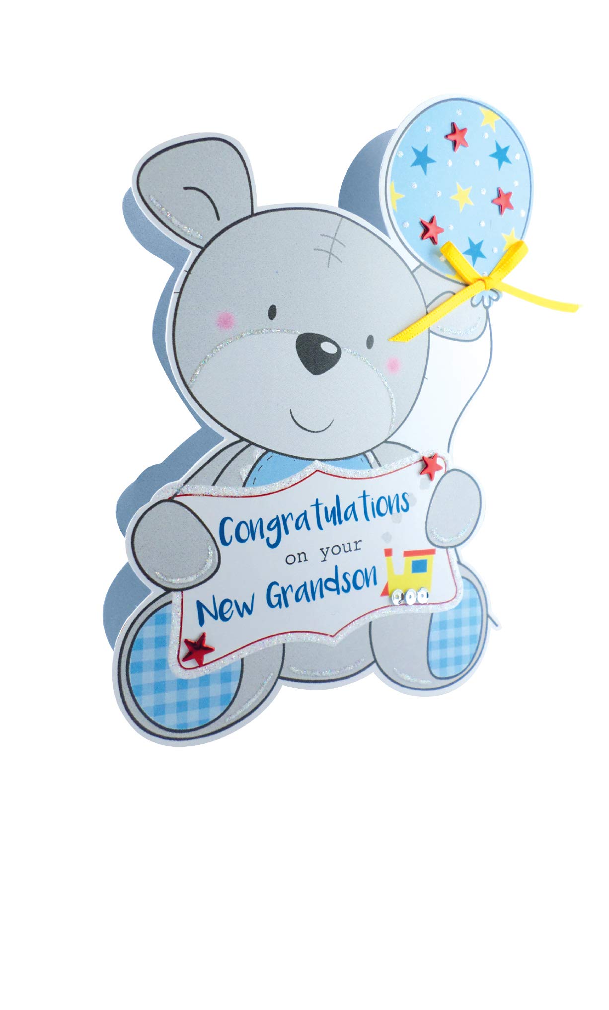 Paper Dazzle Birth New Baby Grandson 3D Congratulations Greeting Card PDZ034