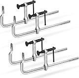 Shall 4-Pack 12" Bar Clamps Set Drop Forged Steel F Clamps 450Lbs Woodworking