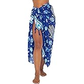 Back From Bali Womens Evil Eye Sarong Swimsuit Cover Up Greek Island Third Eye Pareo Wrap Skirt
