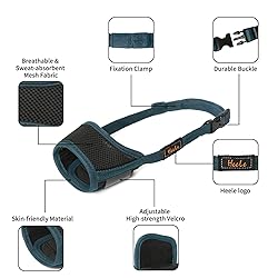 HEELE Dog Muzzle,Soft Nylon Muzzle Anti Biting