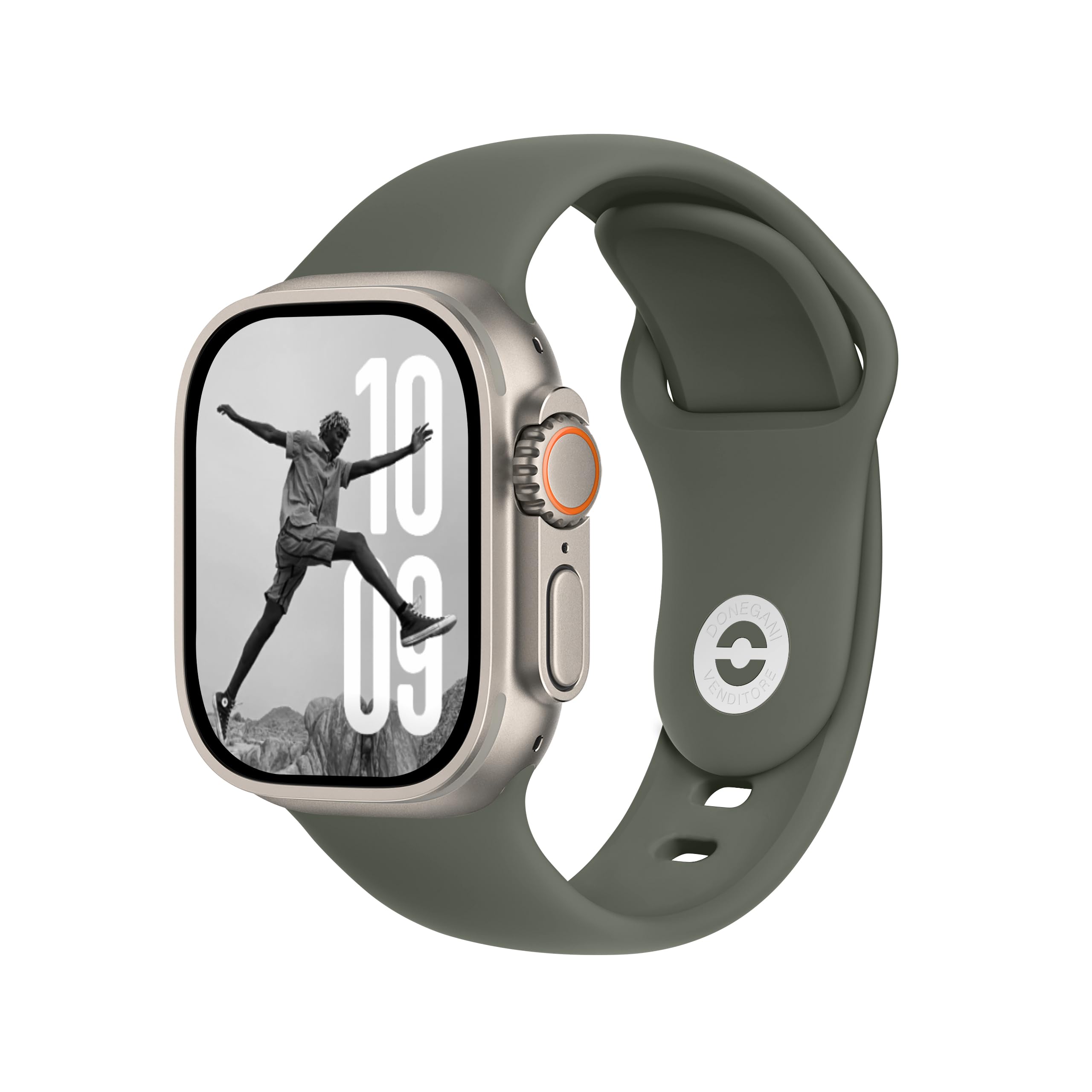 DONEGANI SB for Apple Watch Strap Ultra 2 Se 10 40mm 44mm 46mm 42mm 45mm 41mm 38mm 49mm Series 10 9 8 7 6 5 4 3 Band Women Men Sport Silicone Army Green — image 1