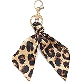 Angyape Cute Leopard Bow Keychain Purse Bag Charms for Handbags Tote Bags Car Key Rings Accessories Gifts for Women