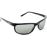 RAY BAN 2027 RB2027 601/W1 62mm Predator 2 Shiny Black/Polarized Grey Mirror