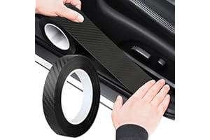 CRYSTALBERRY Car Door Entry Edge Guard, Anti-Scratch Car Door Sill Protector, Clear Adhesive Car Door Trim Edge Guard for Cars Automobile (1.2in x 32.8ft, Black)