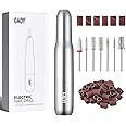 GAOY Electric Nail Drill for Acrylic and Gel, USB Electric Nail File, Portable Efile with Drill Bits, Manicure Pedicure Tools for Home Salon, Sliver