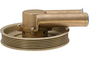 YRANZO 5.7 Crank Mounted Sea Water Pump for Volvo Penta Engines 4.3 5.0 5.7 Replaces 21214599 3862482 3812693 with Serpentine Belt Pulley