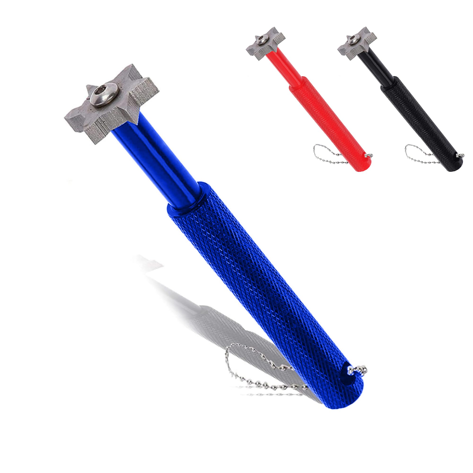 DOETYD Golf Club Groove Sharpener with 6 Carbide Tungsten Steel Cutters, Golf Club Cleaner and Club Repair, Re-Grooving Cleaning Tool, Perfect Tool Accessories for Golf Irons Blue