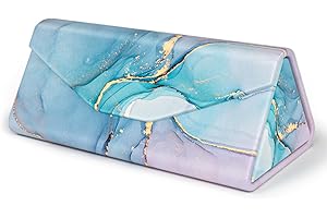NPOOYI Sunglasses Case, Foldable Glasses Case, Magnetic PU Leather Hard Shell Folding Eyeglass Holder Box, Collapsible Unisex