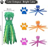 Acehome Squeaky No-Stuffing Octopus Dog Toy Crinkle Chew Medium Large view 2