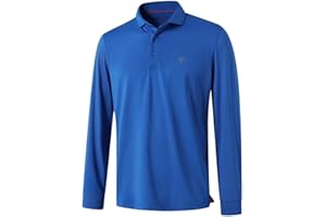 M MAELREG Short and Long Sleeve Polo Shirts for Men Dry Fit Performance Moisture Wicking Sport Pin Striped Mens Golf Shirts