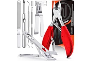 INXEN Toenail Clippers for Seniors Thick Ingrown Toenails, Toe Nail Clippers Set for Men Women, Heavy Duty Fingernail Clippers-Professional Pedicure Tools for Feet,Stainless Steel Manicure and Pedicure Kit