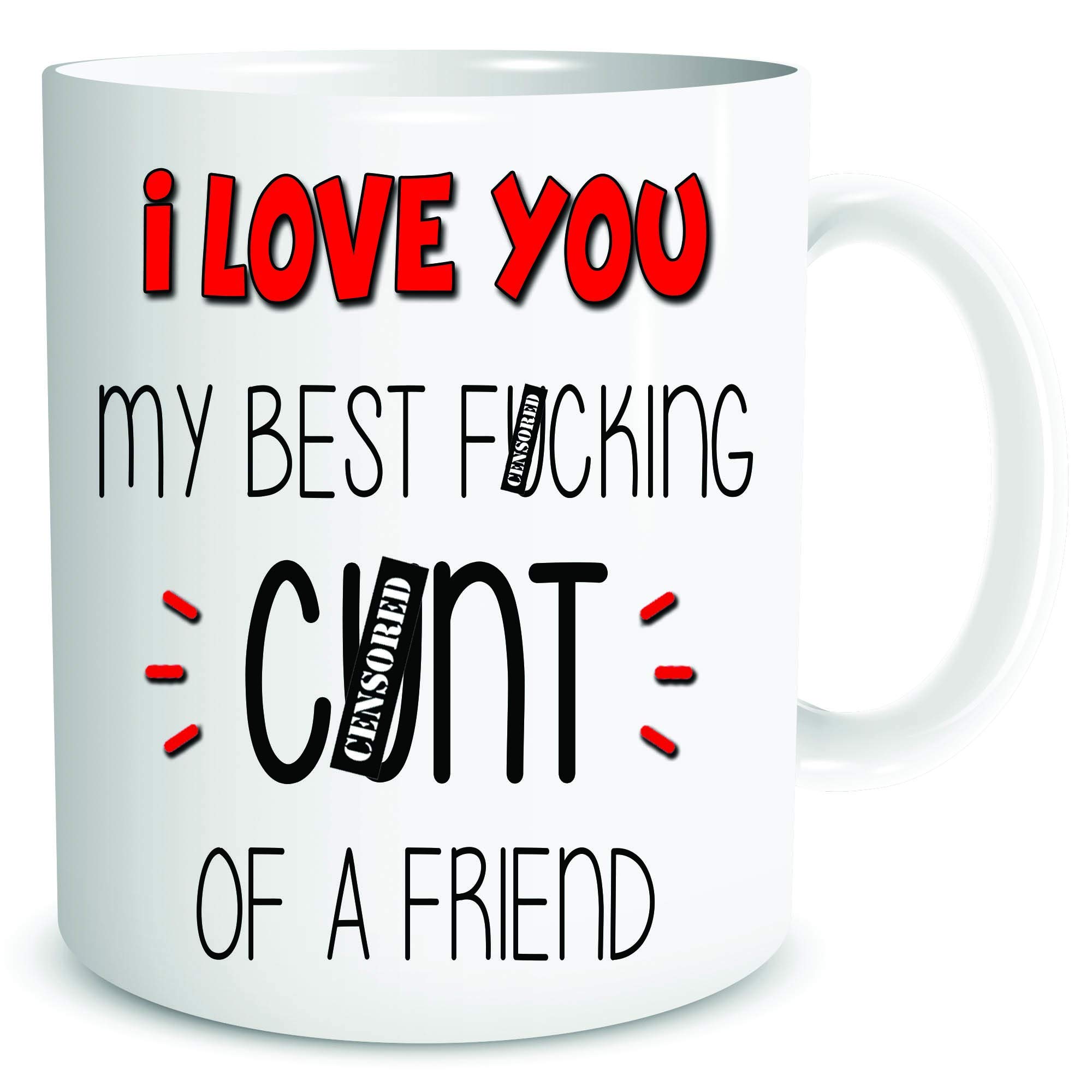 Funny Rude Mugs Friend Bestie Gift Present Birthday Christmas Best C*nt Coffee Mug Cup WSDMUG2006