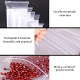 AMZJIMTOP 7x10cm 100 Small Ziplock Bags Clear Mini Grip Seal Resealable Pouches view 3