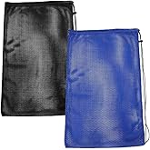 Loopunk 2 Packs Mesh Gear Bag for Snorkel Equipment, Oversized 18.9" x 26.77" Mesh Dive Bag Scuba Snorkel Backpack for Scuba