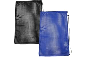 Loopunk 2 Packs Mesh Gear Bag for Snorkel Equipment, Oversized 18.9" x 26.77" Mesh Dive Bag Scuba Snorkel Backpack for Scuba 
