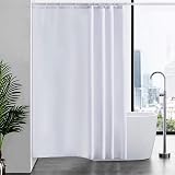 Furlinic Shower Curtain 72x78in White Mould Proof Waterproof Polyester