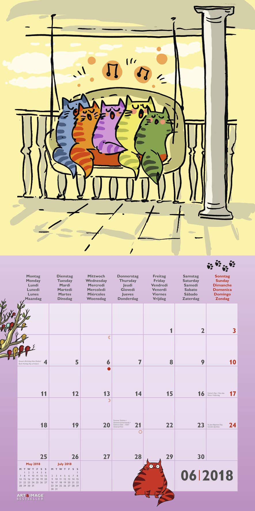Dicke Katze And Friends 2018 A I Broschurenkalender Amazon De Bucher