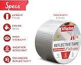 XFasten Reflective Tape White and Silver 2 in x 5 yd High Intensity DOT-C2 view 2