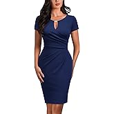 AISIZE Women's Classic Keyhole Neck Wrap Cocktail Party Sheath Dress