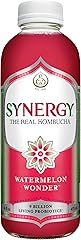 SYNERGY The Real Kombucha - Watermelon Wonder - 16 fl oz Bottle - Raw Probiotic Drink for Gut Health and Immune Support