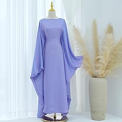 RLLJS Women Abaya Dress Ramadan Eid Summer Satin