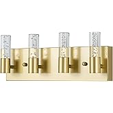 votag Bathroom Vanity Light Fixtures Over Mirror Brushed Golden Finish Coating, 4 Light Vanity Lights, Wall Sconces Fixture V