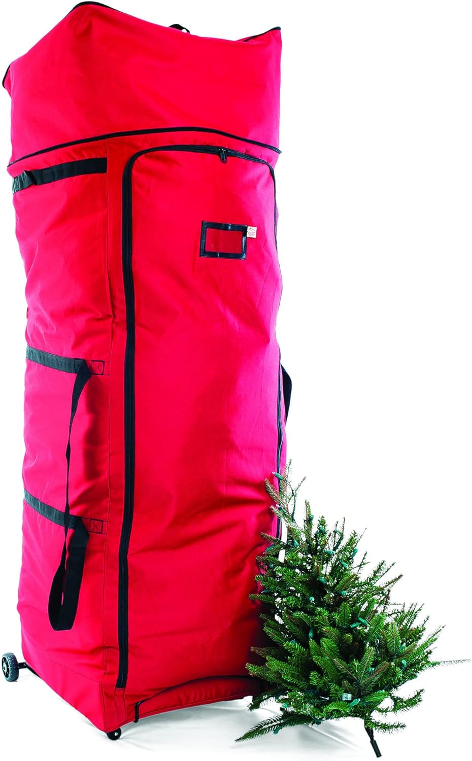 Holiday Décor Storage - [XXL Rolling Duffle Bag Tree Storage] - 12 Foot Christmas Tree Storage Bag | Heavy Duty Dolly-Style Frame with Wheels and Expandable Top to Fit Artificial Trees up to 12 Feet Tall | Santa's Bags